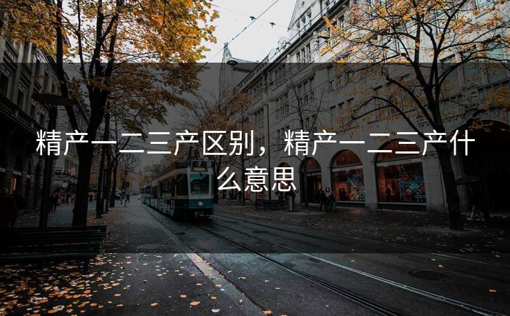 精产一二三产区别，精产一二三产什么意思